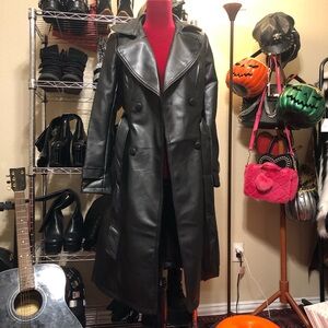 SANDO ZIPPER TRIM TRENCH IN BLACK - S NWT